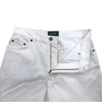 LAUREN JEANS Co. RALPH LAUREN 90s Wide Tapered Denim Pants, Size M, White, Cotton