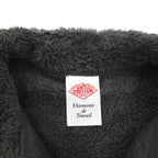DANTON High Pile Stand Collar Fleece Jacket, Size M, Gray, Double Zip, DT-A0038
