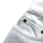 LAUREN JEANS Co. RALPH LAUREN 90s Wide Tapered Denim Pants, Size M, White, Cotton