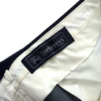 Burberrys Old Gabardine Tuck Wide Slack Pants 88 Navy Wool Made in Japan