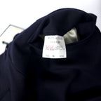 Burberrys Old Gabardine Tuck Wide Slack Pants 88 Navy Wool Made in Japan