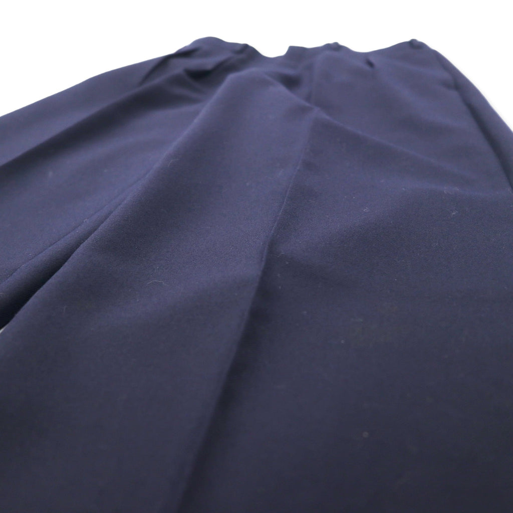Burberrys Old Gabardine Tuck Wide Slack Pants 88 Navy Wool Made in Japan