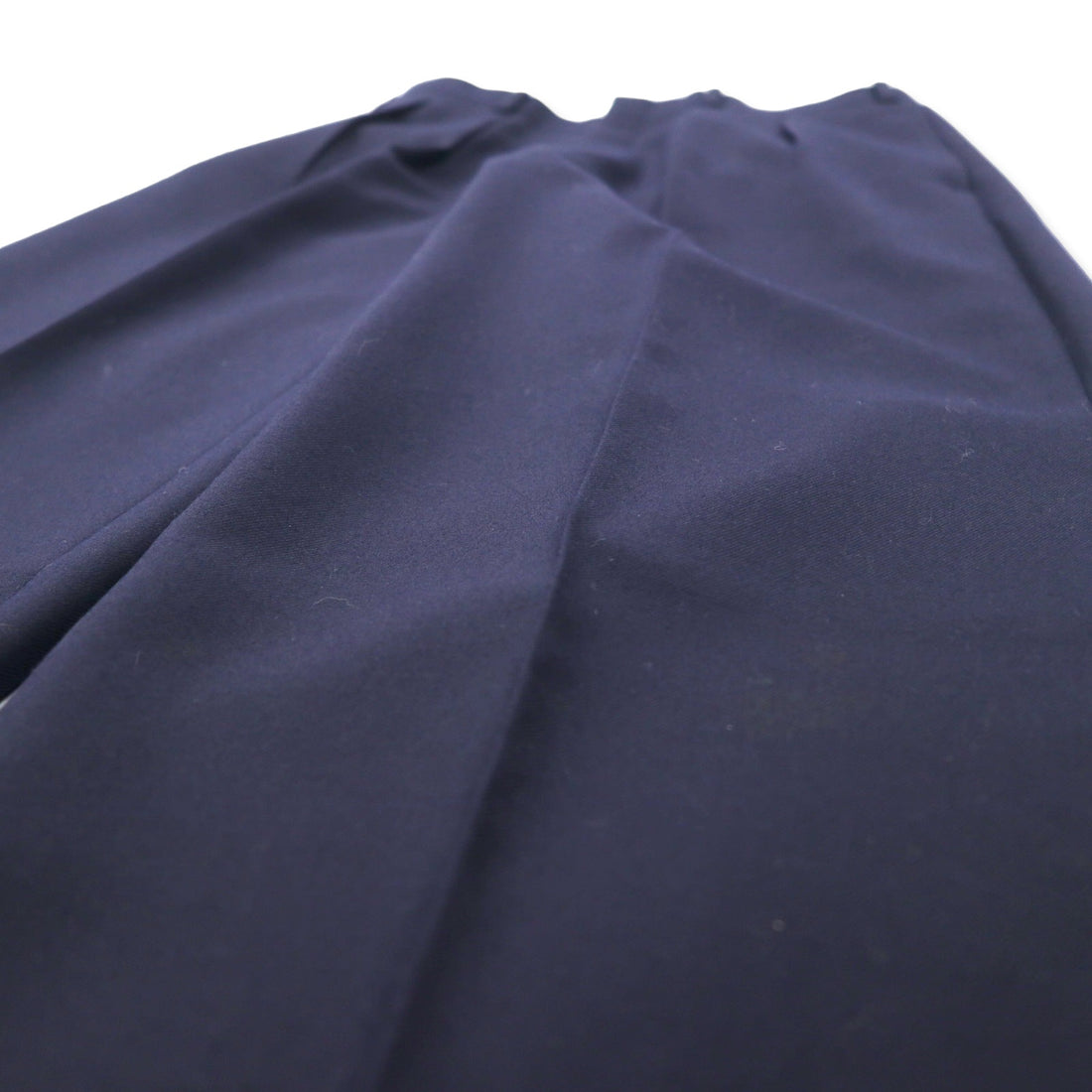 Burberrys Old Gabardine Tuck Wide Slack Pants 88 Navy Wool Made in Japan