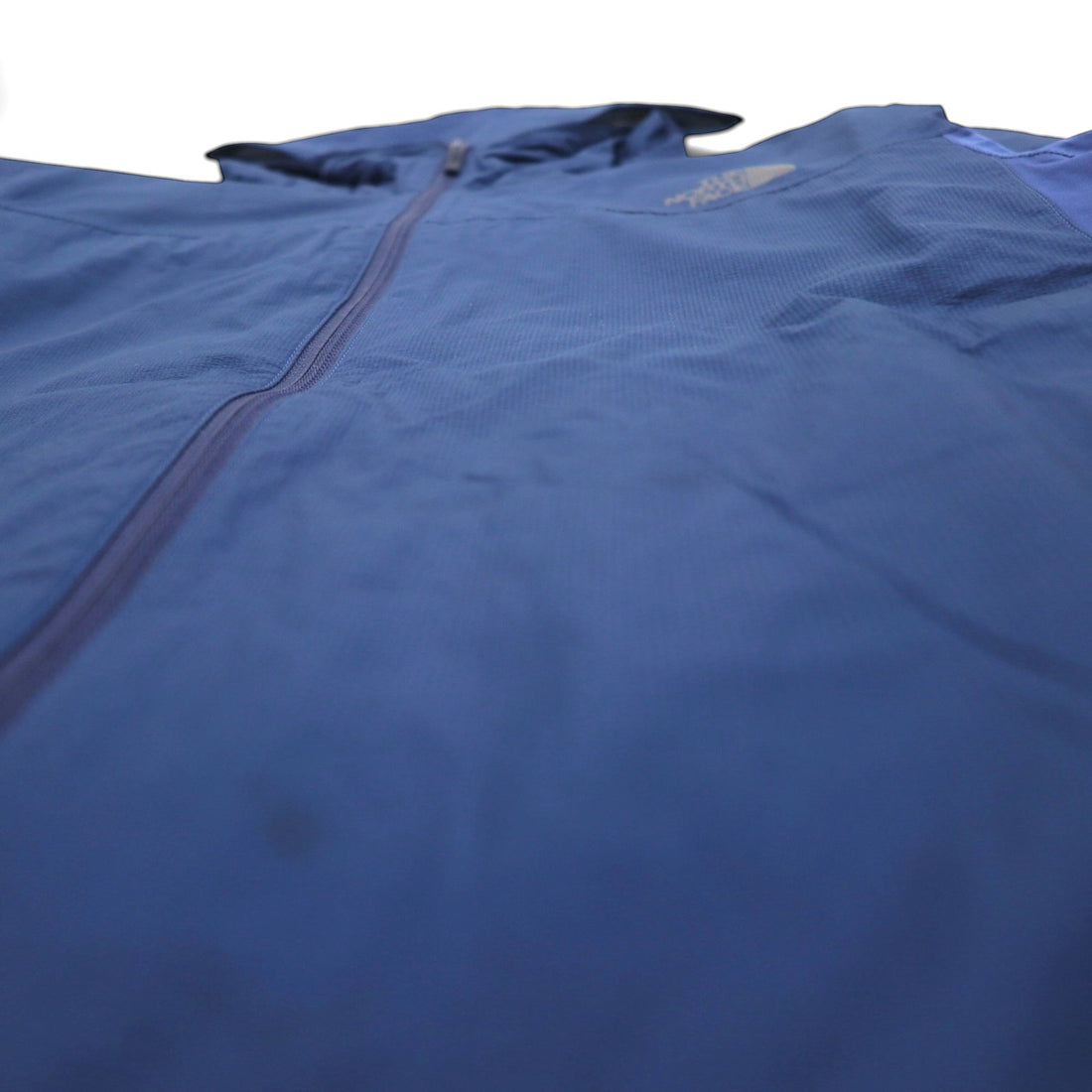 THE NORTH FACE Mountain Parka Shell Jacket, Size L, Navy, Waterproof, Drawcord, Sharp End Hoodie, NP61308
