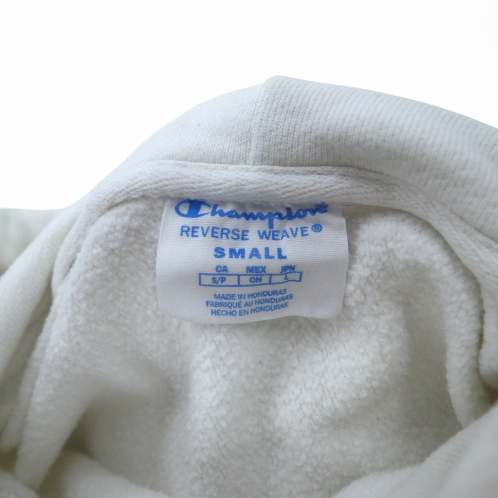 Champion Reverse Weave Pullover Hoodie L White Blue Single Tag Reprint Made in Honduras