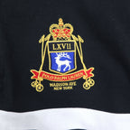 Polo by Ralph Lauren ラガーシャツ M ブラック コットン エンブレムロゴ 刺繍