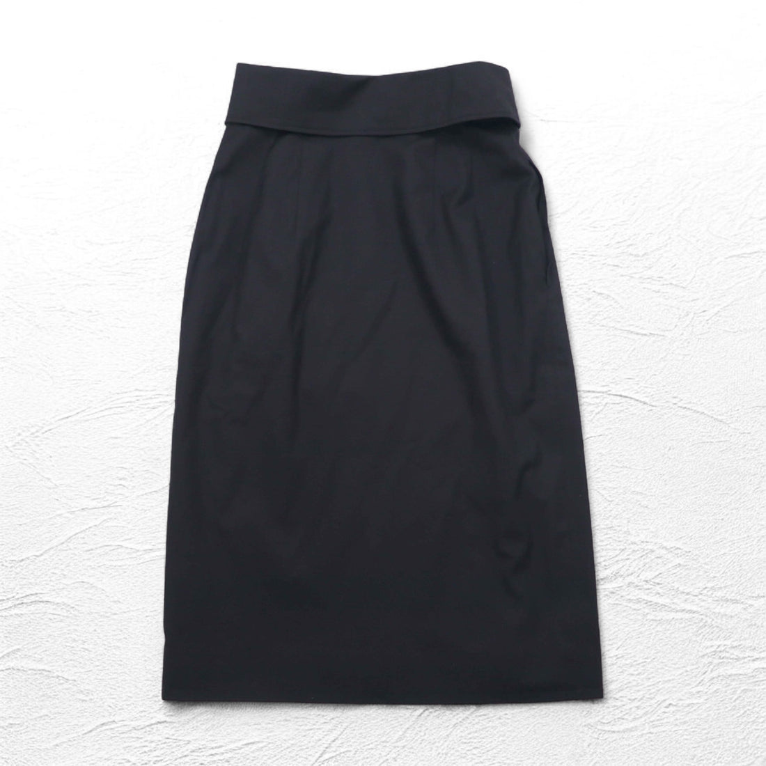 Christian Dior High Waist Wrap Skirt M Black Cotton Asymmetrical 252CKP12