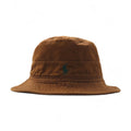 Polo by Ralph Lauren 90s Bucket Hat, Medium, Brown Cotton with Small Pony Embroidery
