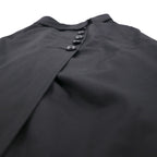 Christian Dior High Waist Wrap Skirt M Black Cotton Asymmetrical 252CKP12