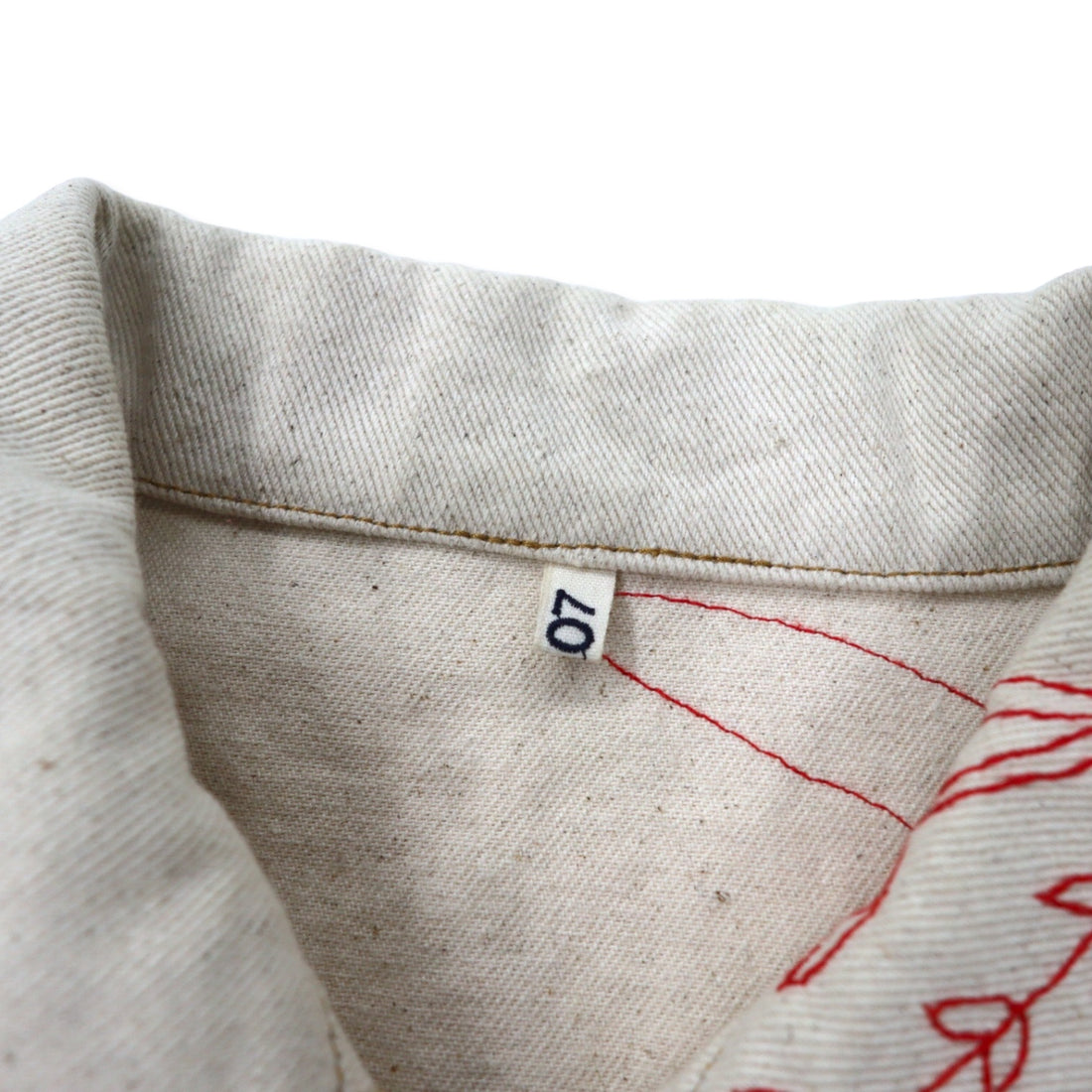 KHOKI Suzani Embroidered College Jacket 2 Ivory Cotton Natural Suzani Collage Jacket 22aw-jk-01 Made in Japan
