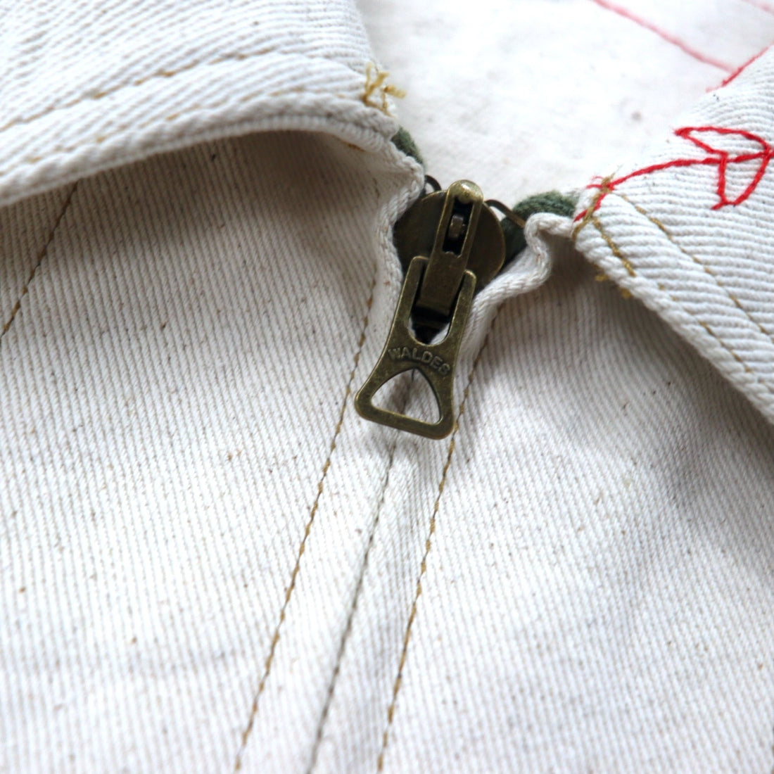 KHOKI Suzani Embroidered College Jacket 2 Ivory Cotton Natural Suzani Collage Jacket 22aw-jk-01 Made in Japan