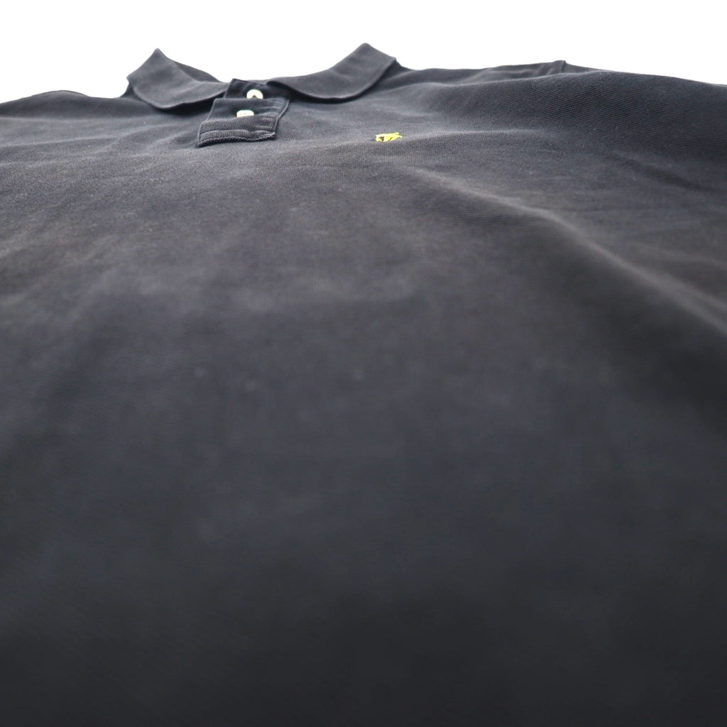 POLO RALPH LAUREN Custom Fit Polo Shirt, Size L, Black Cotton, Pique, Small Pony Embroidery