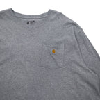 Carhartt ルーズフィット ロングスリーブ ポケット Tシャツ ロンT 3XL グレー LOOSE FIT HEAVYWEIGHT LONG-SLEEVE POCKET T-SHIRT K126