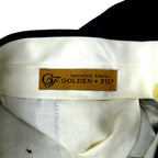 Made in USA 90s GOLDEN FIL Tuck Wide Slacks Pants Size 35 Navy Wool