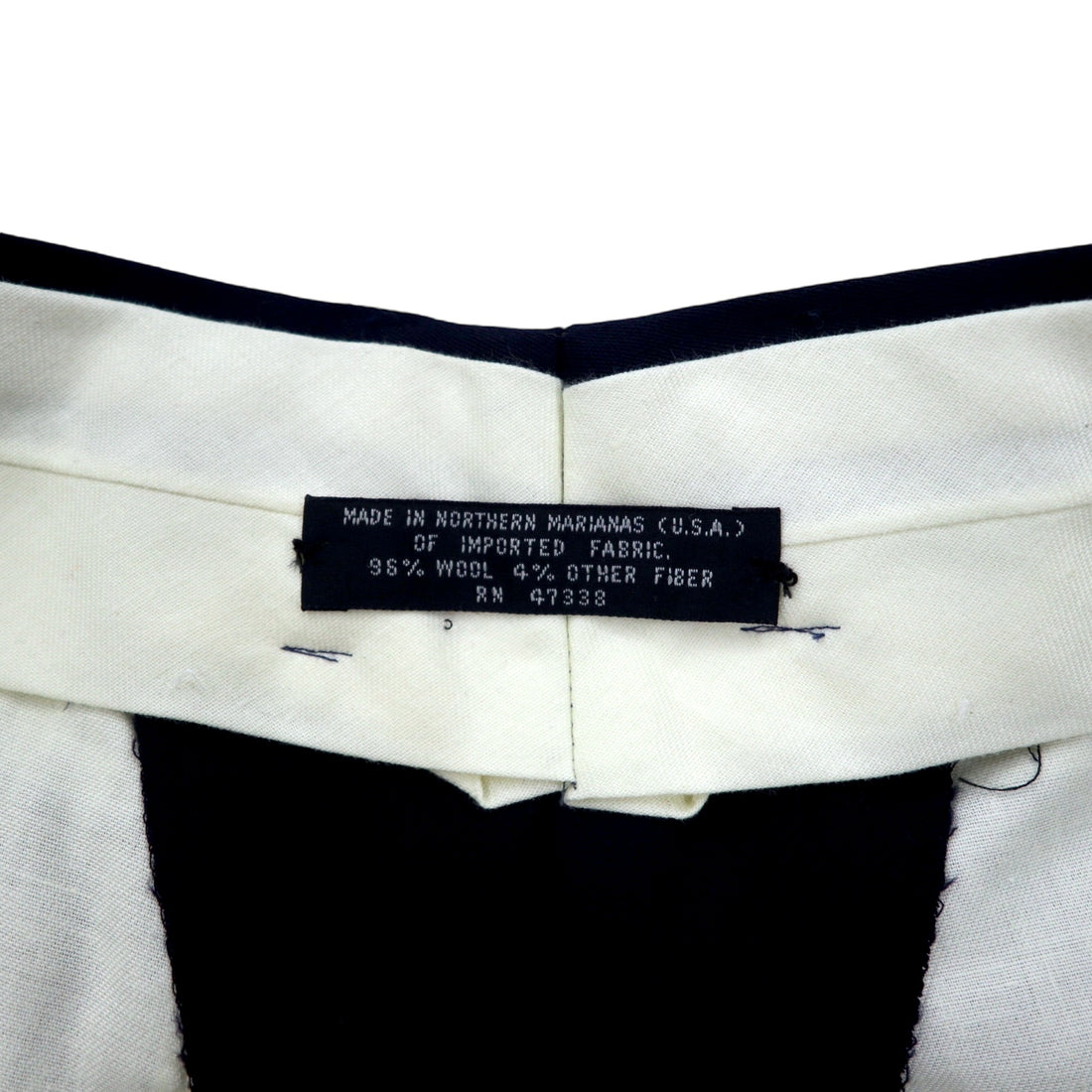 Made in USA 90s GOLDEN FIL Tuck Wide Slacks Pants Size 35 Navy Wool