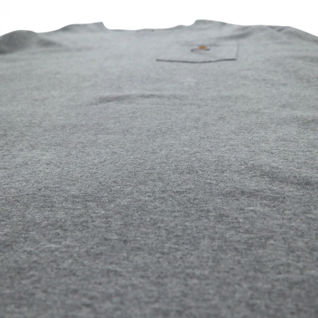 Carhartt ルーズフィット ロングスリーブ ポケット Tシャツ ロンT 3XL グレー LOOSE FIT HEAVYWEIGHT LONG-SLEEVE POCKET T-SHIRT K126