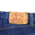 Levi's USA made 90s denim pants size 34 blue cotton button fly button back 521 501-0115