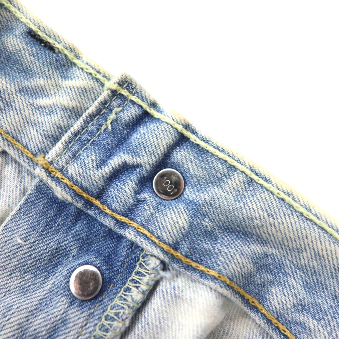 Levi's 501 Chemical Wash Cut-Off Short Denim Pants, Size L, Blue Cotton, Button Fly