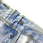 Levi's 501 Chemical Wash Cut-Off Short Denim Pants, Size L, Blue Cotton, Button Fly