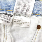 Levi's 501 Chemical Wash Cut-Off Short Denim Pants, Size L, Blue Cotton, Button Fly