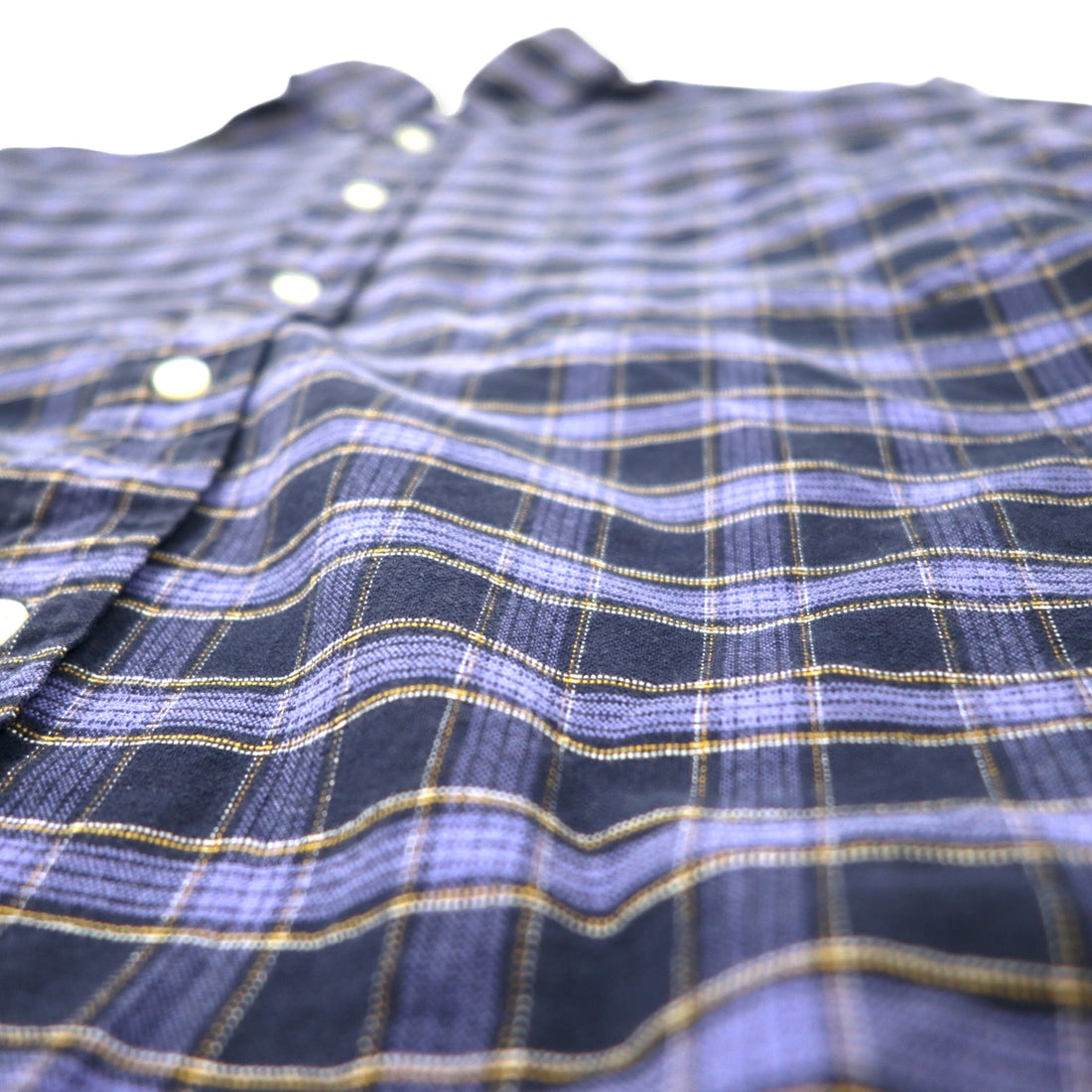 Ralph Lauren Button Down Shirt M Navy Check Cotton BIG SHIRT Small Pony Embroidery