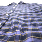 Ralph Lauren Button Down Shirt M Navy Check Cotton BIG SHIRT Small Pony Embroidery