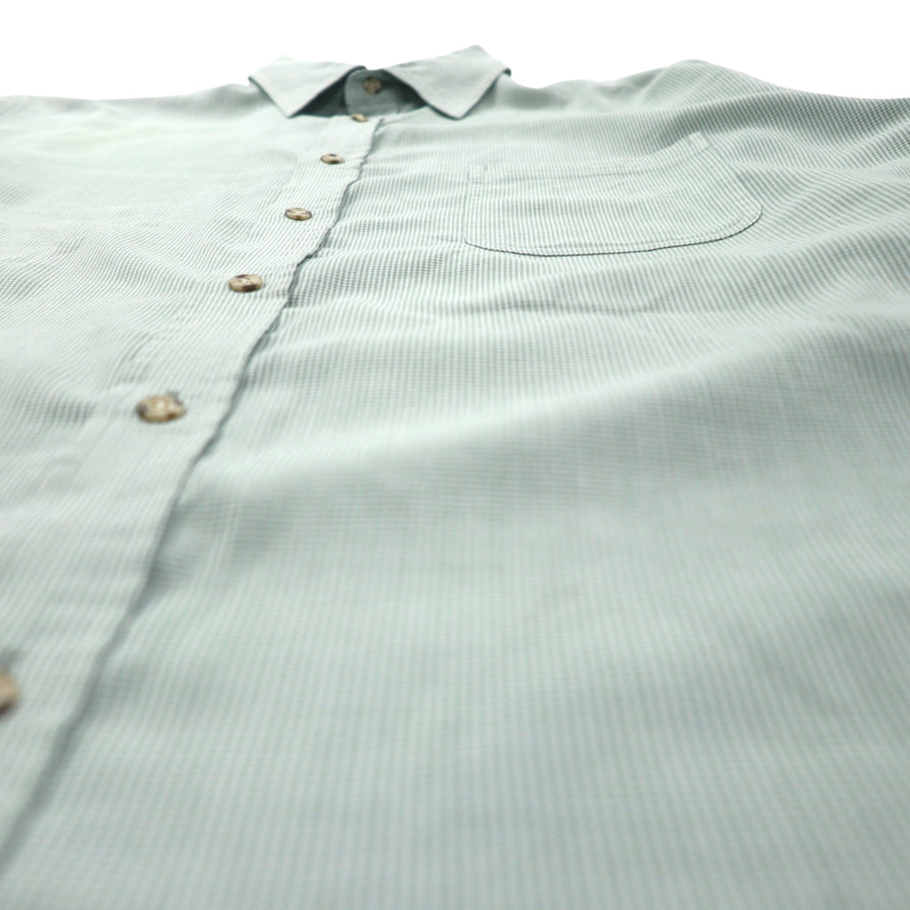 THE NORTH FACE Outdoor Polyester Shirt, Size L, Green Check, Chest Pocket, ON-4569