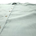 THE NORTH FACE Outdoor Polyester Shirt, Size L, Green Check, Chest Pocket, ON-4569