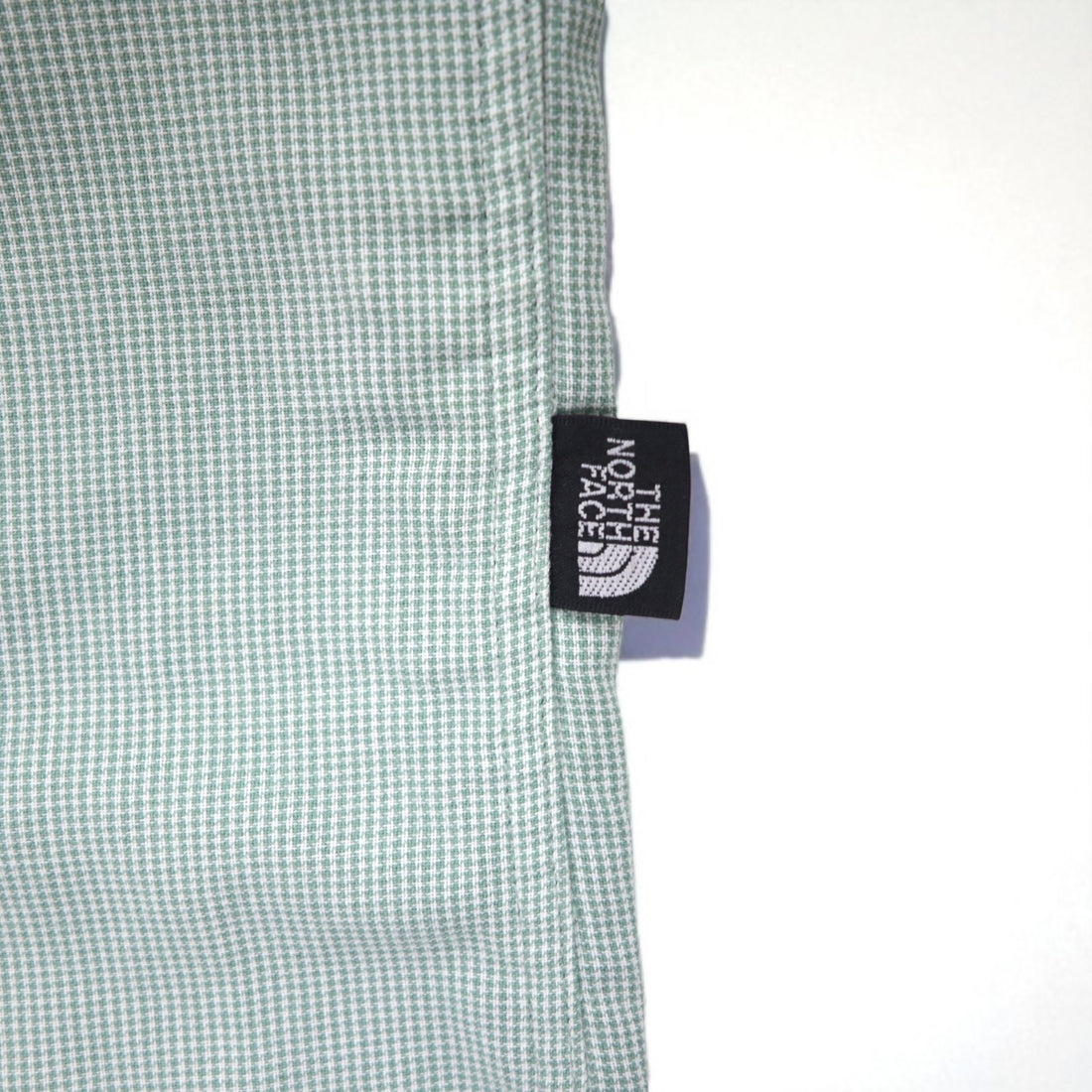 THE NORTH FACE Outdoor Polyester Shirt, Size L, Green Check, Chest Pocket, ON-4569