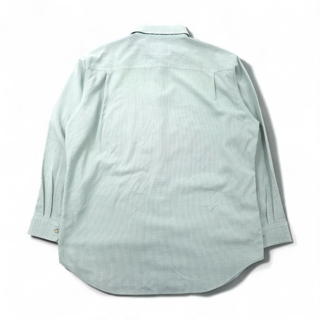 THE NORTH FACE Outdoor Polyester Shirt, Size L, Green Check, Chest Pocket, ON-4569