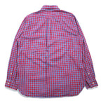 RALPH LAUREN Button-down shirt L Blue Red Check Cotton Small pony embroidery