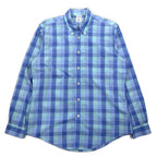 Brooks Brothers REGENT Button-down Shirt L Blue Check Cotton Non-Iron