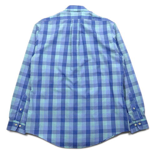 Brooks Brothers REGENT ボタンダウンシャツ L ブルー チェック コットン ノンアイロン