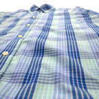 Brooks Brothers REGENT Button-down Shirt L Blue Check Cotton Non-Iron
