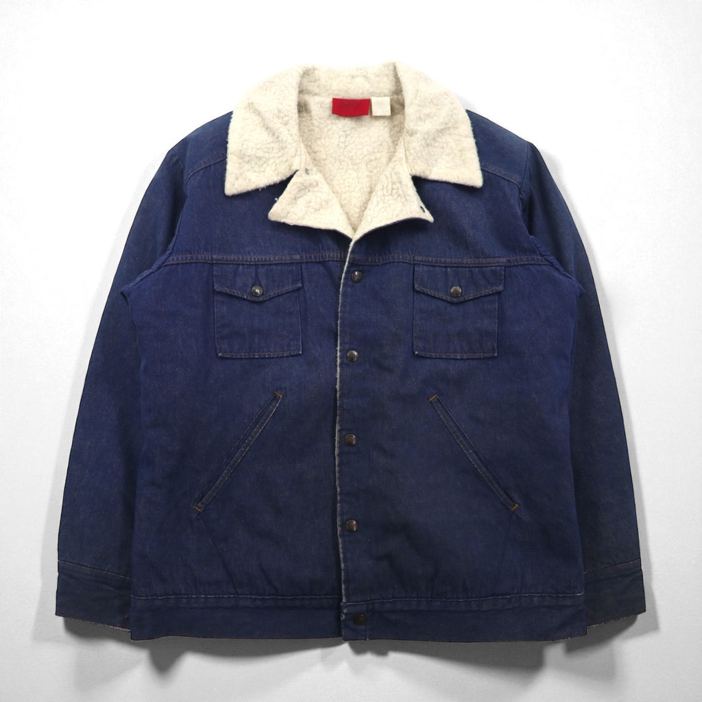 Dickies 80s Vintage Lunch Coat with Fleece Lining, Denim Jacket, XL, Indigo
