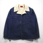 Dickies 80s Vintage Lunch Coat with Fleece Lining, Denim Jacket, XL, Indigo