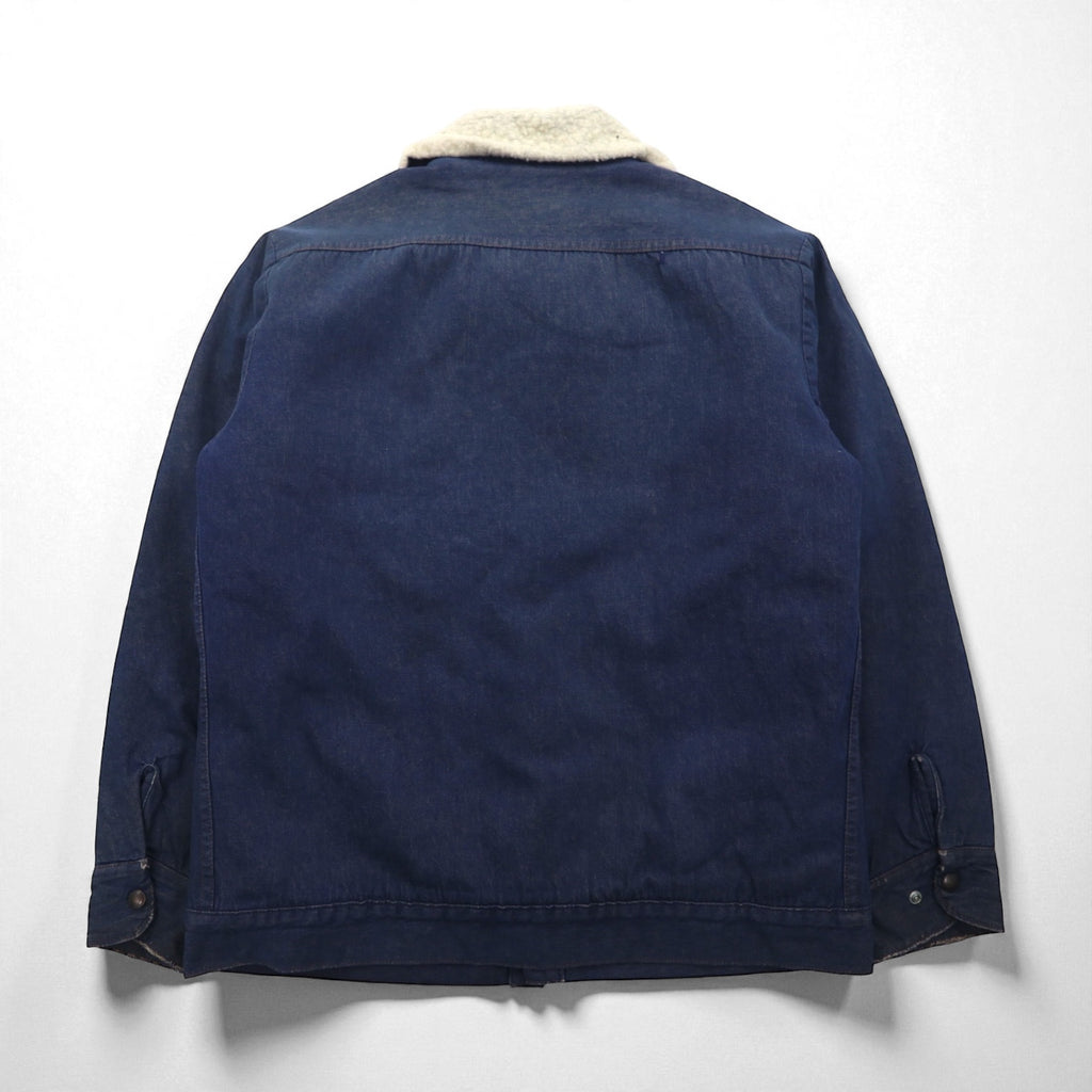 Dickies 80s Vintage Lunch Coat with Fleece Lining, Denim Jacket, XL, Indigo