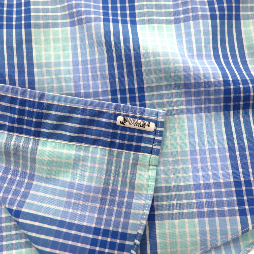 Brooks Brothers REGENT Button-down Shirt L Blue Check Cotton Non-Iron