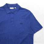 LACOSTE スリムフィット ポロシャツ L ブルー 鹿の子 SLIM FIT ワンポイントロゴ FA10269 ペルー製