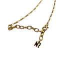 NINA RICCI Figaro Chain Necklace Gold Oval Logo Motif Vintage