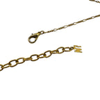 NINA RICCI Figaro Chain Necklace Gold Oval Logo Motif Vintage