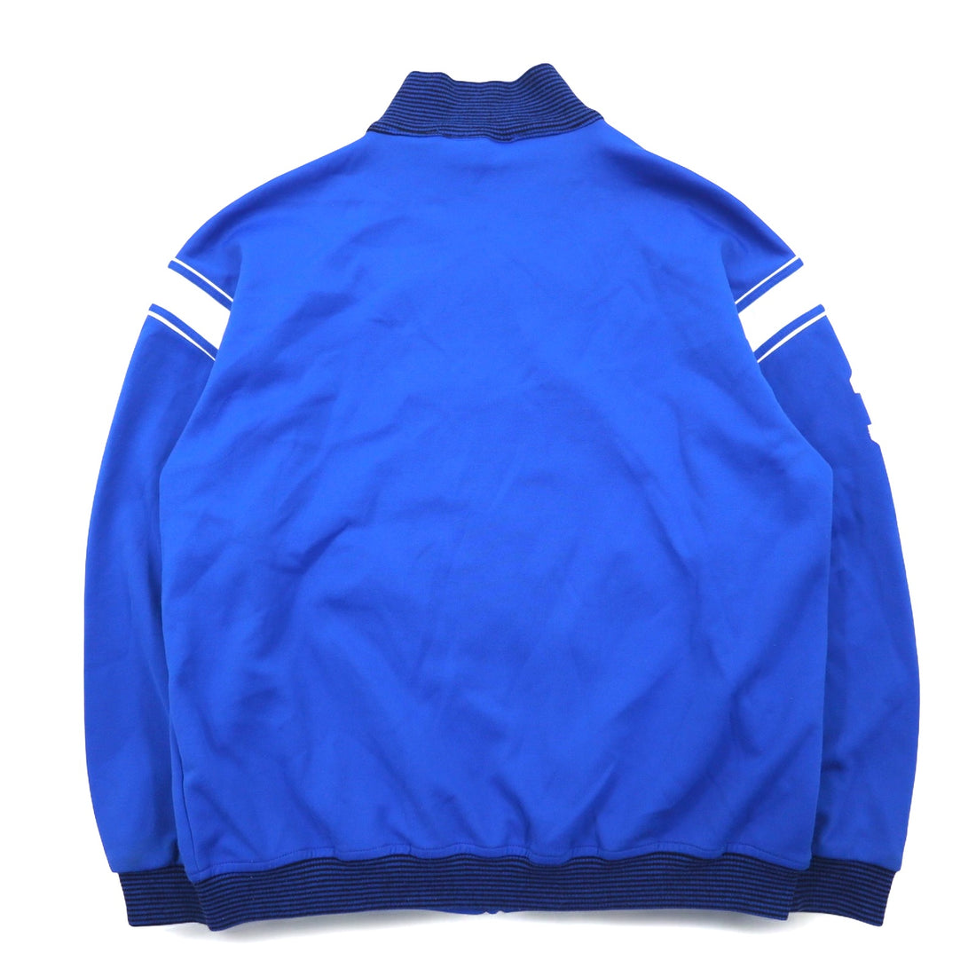 FILA 90s Ribbed Collar High Neck Track Jacket Jersey L Blue Polyester