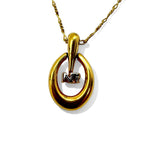 NINA RICCI Figaro Chain Necklace Gold Oval Logo Motif Vintage