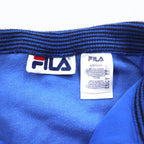 FILA 90s Ribbed Collar High Neck Track Jacket Jersey L Blue Polyester