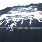 ELVIS PRESLEY Elvis Presley Band T-shirt XL Black Cotton Star Spangled Banner Anvil Body Big Size Made in Honduras