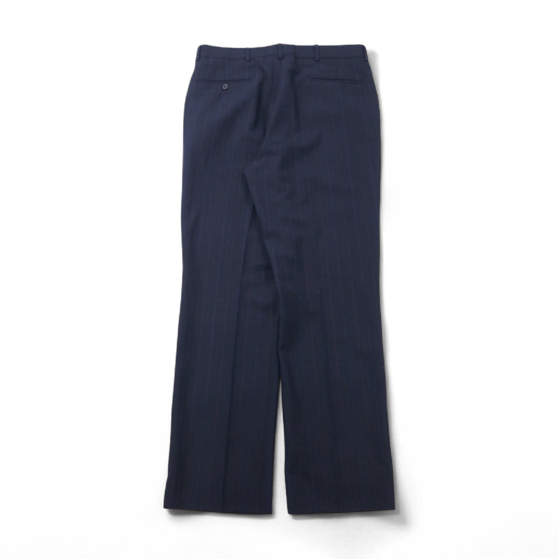 TOWNCRAFT 90s Vintage Slacks, Size L, Navy Striped Wool