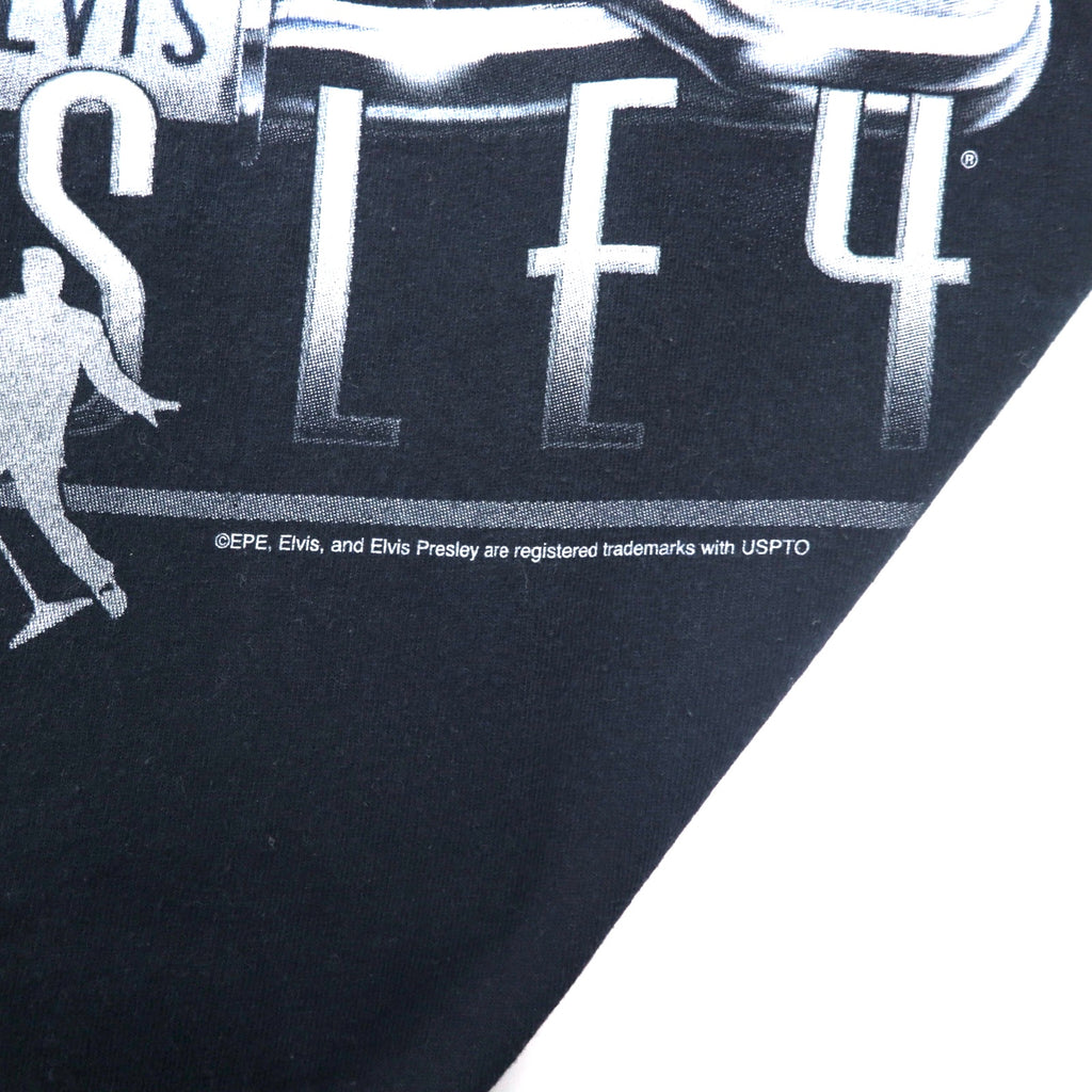 ELVIS PRESLEY Elvis Presley Band T-shirt XL Black Cotton Star Spangled Banner Anvil Body Big Size Made in Honduras