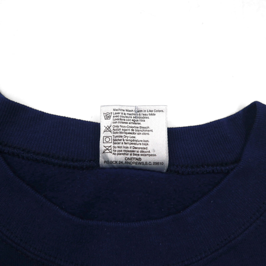 ONEITA 90s USA Vintage Sweatshirt スウェット トレーナー XL ネイビー POWER-SWEATS PALMETTO BATTALION 90年代 USA製