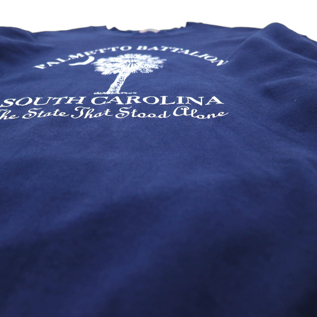 ONEITA 90s USA Vintage Sweatshirt スウェット トレーナー XL ネイビー POWER-SWEATS PALMETTO BATTALION 90年代 USA製
