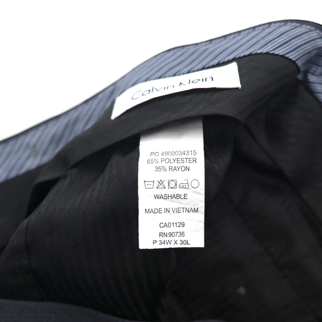 Calvin Klein Slacks, Size L, Gray, Polyester, Washable